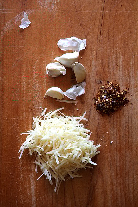 cheese, garlic & redpepper flakes cheese, garlic & redpepper flakes