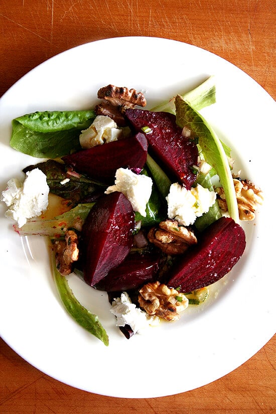 Salt Roasted Beets with Goat Cheese & Walnuts Salt Roasted Beets with Goat Cheese & Walnuts
