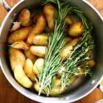 potatoes in pot