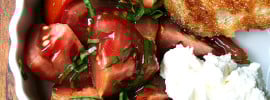 Tomato Salad with Homemade Ricotta and Grilled Bread
