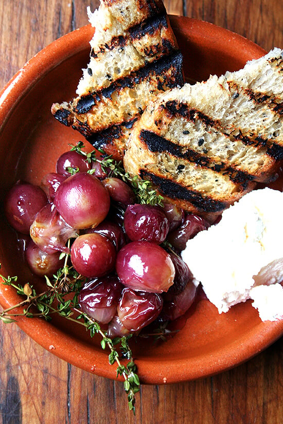 Roasted Grapes aside Fresh Ricotta and Grilled Bread Roasted Grapes aside Fresh Ricotta and Grilled Bread