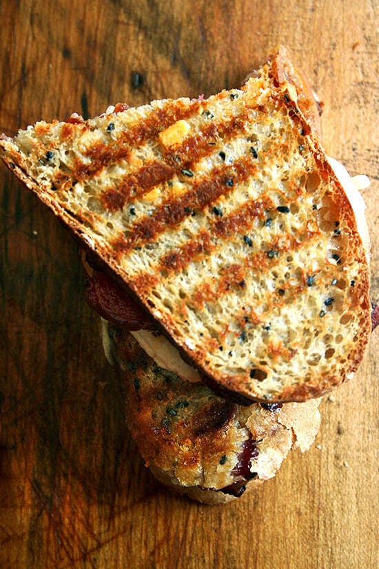bacon, cheddar and pear panini bacon, cheddar and pear panini