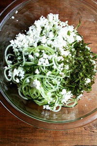 cucumber, feta & mint salad