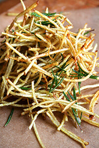 fries with lemon salt and rosemary