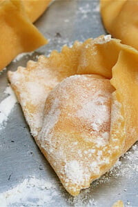 pumpkin ravioli with sage brown butter sauce