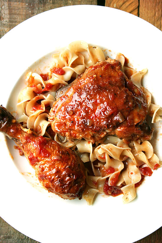 Braised Chicken with Sherry & Sherry Vinegar