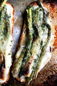 asparagus and spring onion croque monsieur