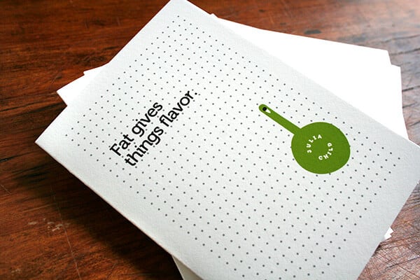 Fat gives things flavor. Fat gives things flavor.