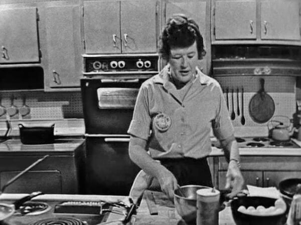 Julia Child, on her show, The French Chef Julia Child, on her show, The French Chef