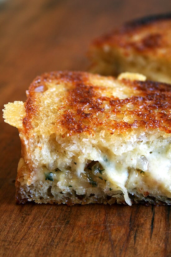 grilled cheese with comte, thyme & shallots grilled cheese with comte, thyme & shallots