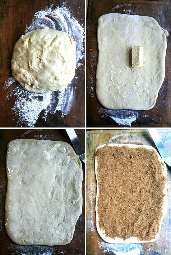 making the cinnamon rolls making the cinnamon rolls