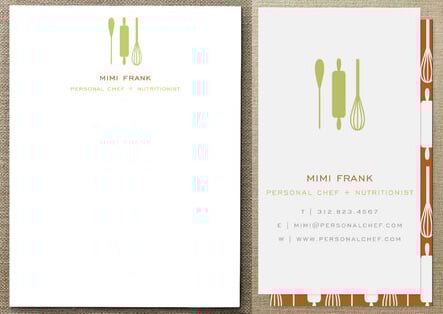 stationery and business card for a personal chef stationery and business card for a personal chef