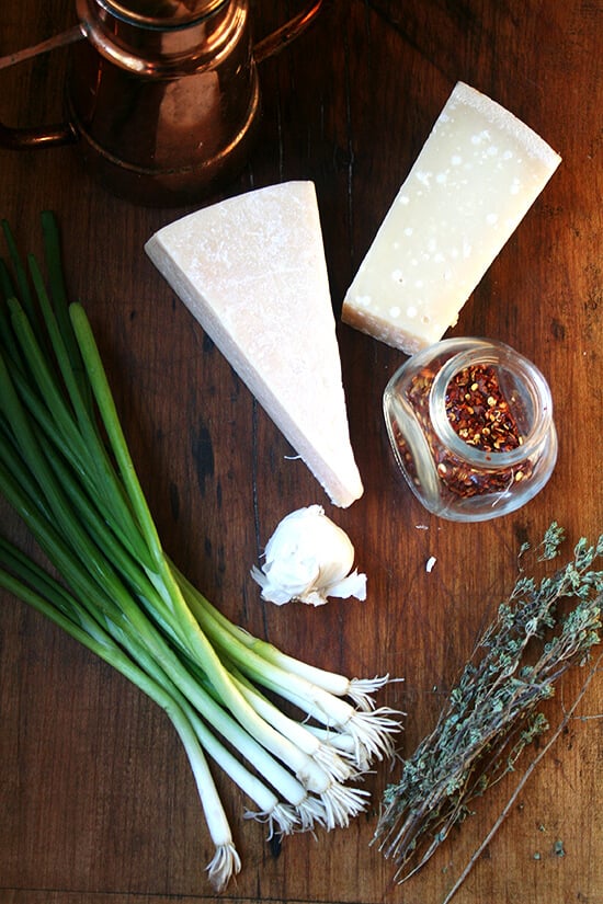 ingredients for salsa di Parmigiano ingredients for salsa di Parmigiano