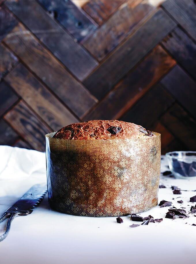 Scented with vanilla, loaded with dark chocolate, this Chocolate-Studded Panettone is a nice one to have on hand for holiday brunches or teas, and it makes a great gift. Wrapped with baker's twine, no matter how behind in holiday-gift buying I may be, a homemade chocolate-studded parcel can always come to the rescue. // alexandracooks.com Scented with vanilla, loaded with dark chocolate, this Chocolate-Studded Panettone is a nice one to have on hand for holiday brunches or teas, and it makes a great gift. Wrapped with baker's twine, no matter how behind in holiday-gift buying I may be, a homemade chocolate-studded parcel can always come to the rescue. // alexandracooks.com