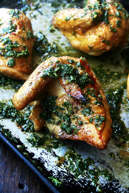 roasted chicken pieces